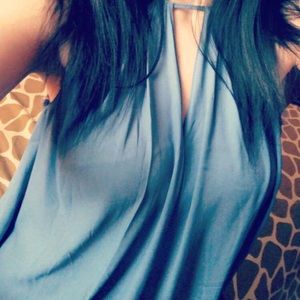 Dressy spaghetti strap blouse